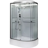 Душевая кабина 120x80x215 см Deto L520LLED+GM прозрачное