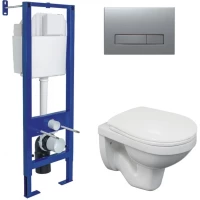 Комплект подвесной унитаз Berges Gamma + система инсталляции Berges Atom Line 410 043339