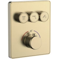 Термостат для ванны Wonzon & Woghand WW-INF323A-BG встраиваемый, золотой матовый