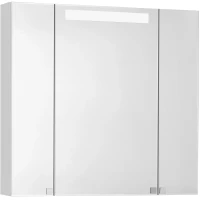 Зеркальный шкаф 80x80 см белый глянец Акватон Мадрид 1A175202MA010