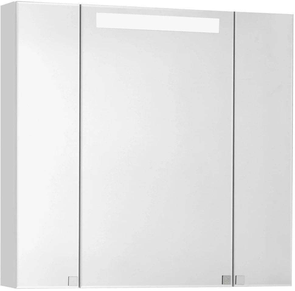 Зеркальный шкаф 80x80 см белый глянец Акватон Мадрид 1A175202MA010