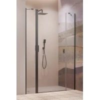 Душевая дверь Radaway Nes Brushed GunMetal DWJS 120 Left 10038120-92-01L 120 см L, профиль оружейная сталь матовый, стекло прозрачное