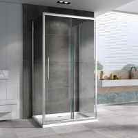 Душевой уголок 170x80 см Abber Schwarzer Diamant AG30170H-S80-S80 прозрачное