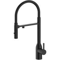 Смеситель для кухни Paulmark Magneto One Ma213188-AN с подключением к фильтру, гибким изливом, антрацит