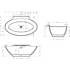 Изображение товара акриловая ванна 172x103 см abber ab9237