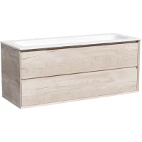 Тумба с раковиной Sancos Marmi 2.0 MR2.0120EG + CN7016 121 см, подвесная, дуб галифакс