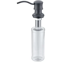 Дозатор для жидкого мыла Zorg ZR-21 ЧЕРНЫЙМЕТАЛЛ 350 мл, встраиваемый, для кухни, черный металлик