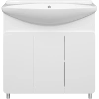 Тумба под раковину Misty Чегет П-Чег-01085-011 82,8 см, напольная, белый глянец