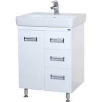 Тумба с раковиной белый глянец 70 см Bellezza Сиена 4633911310010 + 4620000148555