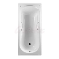 Ванна чугунная Castalia Venera Н0000149 170x80 см, с ручками, антискользящим покрытием, белый