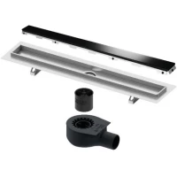 Душевой трап (лоток) Tece TECEdrainline glass 600800 + 650000 + 660016 + 600892 74,3 см, с решеткой, щелевой, черный