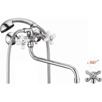 Смеситель для ванны D-Lin D145819 универсальный, с душевым гарнитуром, хром
