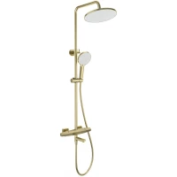 Душевая система Wonzon & Woghand Neo WW-B3046-A1-BG 255 мм, с термостатом, золотой матовый