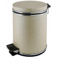 Мусорное ведро 3л, бежевый хром точки Camelos 03PLH-10-9
