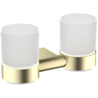 Стакан для зубных щеток Timo Luiro 18534/17 двойной, настенный, золотой матовый