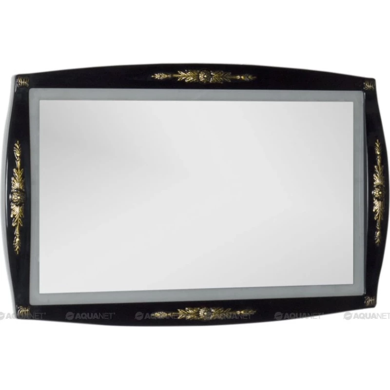 Зеркало 127,6x81,6 см черный/золото Aquanet Виктория 00183927