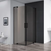 Душевой уголок 100-110x90-100 см Cezares SLIDER-AH-2-90/100-100/110-BR-NERO бронза