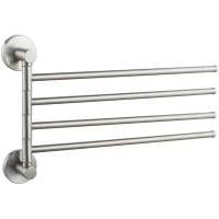 Полотенцедержатель D-Lin D255280 36 см, поворотный, четверной, нержавеющая сталь