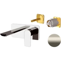 Смеситель для раковины Remer Infinity I15LKBXV встраиваемый, без донного клапана, нержавеющая сталь