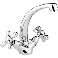 Смеситель для раковины Emmevi Deco Classic 12913/CR с донным клапаном, хром