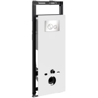 Инсталляция для унитаза WasserKRAFT Salm 27 27TLT.010.ME.WH.BN02 с кнопкой смыва, никель