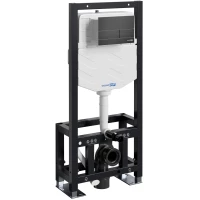 Инсталляция для унитаза WasserKRAFT Dill 61 61TLT.010.ME.MB04 с кнопкой смыва, черный матовый