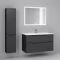 Комплект мебели антрацит 106,8 см Jorno Slide Sli.01.105/P/A + 4640021064740 + Sli.02.92/W - 2