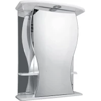 Зеркальный шкаф Misty Карина Э-Крн02060-01СвЛ 60x72 см L, с подсветкой, выключателем, белый глянец