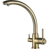 Смеситель для кухни Zorg SH 699 BRONZE с подключением к фильтру, бронза