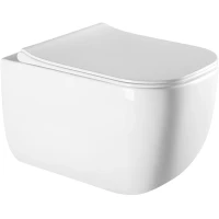 Унитаз подвесной Charus Pinto EWC700-126W безободковый, с сиденьем микролифт, белый