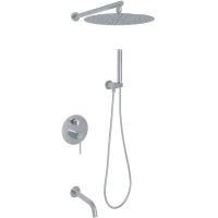 Душевой комплект Oliveeka OL-88939017-CR 300 мм, со смесителем, хром