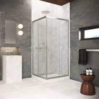 Душевой уголок Vegas Glass ZA Protec 95 04 02 95x95 см, профиль никель матовый, стекло шиншилла