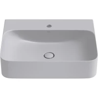 Раковина-чаша Wellsee Clermont 302611000 60x47 см, накладная, подвесная, серый матовый, с донным клапаном в цвете серый матовый