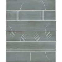 Панно Мажорель голубой глянцевый (из 6 частей 6x28,5) 36x28,5