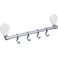 Планка с крючками Frap F3315-4 для ванны, хром