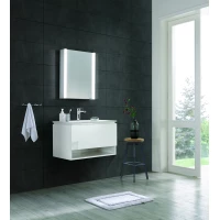 Зеркальный шкаф 50x70 см алюминий Esbano ES-3814