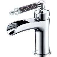 Смеситель для раковины Boheme Vogue Murano 221-MR-B хром/черный