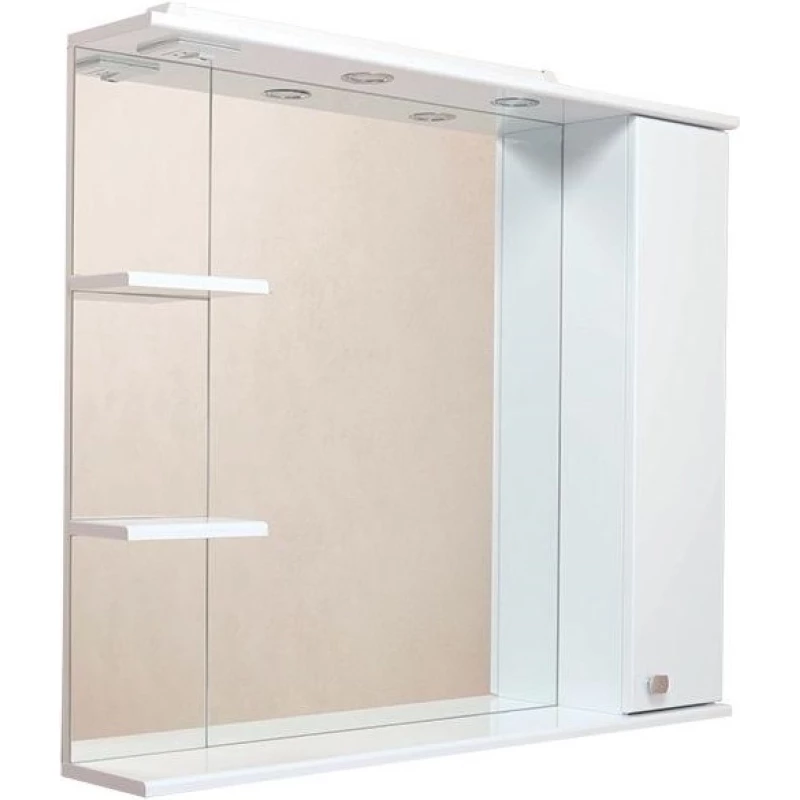 Зеркальный шкаф 90,4x85 см белый глянец R Onika Эльбрус 209004