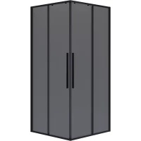 Душевой уголок Niagara NG-2822-34BLACK 80x80 см, профиль черный матовый, стекло тонированное