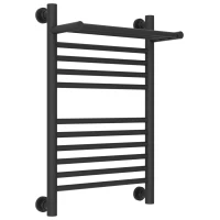 Полотенцесушитель водяной 600x400 темный титан муар Сунержа Богема с полкой+ 15-0223-6040
