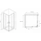 Душевой уголок 100x100 см Abber Schwarzer Diamant AG021005 прозрачное - 4