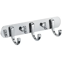 Планка с крючками Fixsen Equipment FX-1713 для ванны, хром