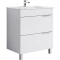 Комплект мебели белый глянец 76,5 см Aqwella Brig Br.01.07/2/W + 4640021062210 + Br.04.07/W - 2