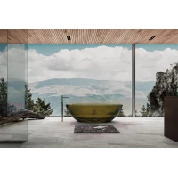 Ванна из полиэфирной смолы Abber Kristall AT9702Vesuvian 180x85 см, отдельностоящая, оливковый