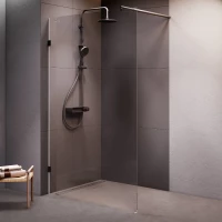 Душевая перегородка Am.Pm X-Joy W94WI-120-F1-BTE 120,4 см, профиль черный матовый, стекло прозрачное