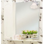 Зеркальный шкаф 70х72,8 см белый глянец L Sanflor Ксения H0000000117