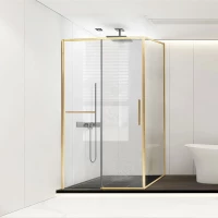 Душевой уголок Vincea Slim Soft VSR-1SS1012CLG 120x100 см, профиль золотой матовый, стекло прозрачное