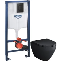 Комплект подвесной унитаз Am.Pm Spirit V2.0 C701700MBSC + система инсталляции Grohe 38811kf0