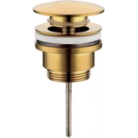 Донный клапан для раковины Grocenberg GB106GL универсальный, золотой брашированный