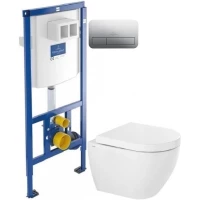 Комплект подвесной унитаз Sanindusa Sanibold 137034004 + 2373100 + система инсталляции Villeroy & Boch 92246100 + 92249061